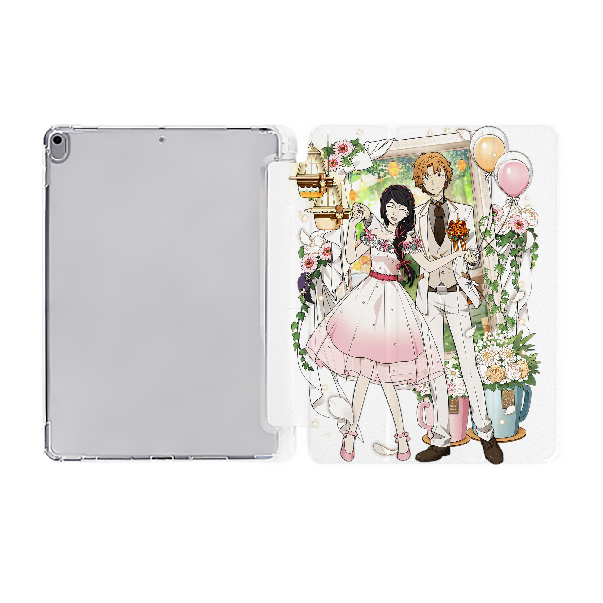 （画像用） 文豪ストレイドッグス Bungo Stray Dogs IPad ケース ペン収納付き 三つ折りスタンド PUレザー×シリコン 対応機種9.5/10.5/10.9インチ
